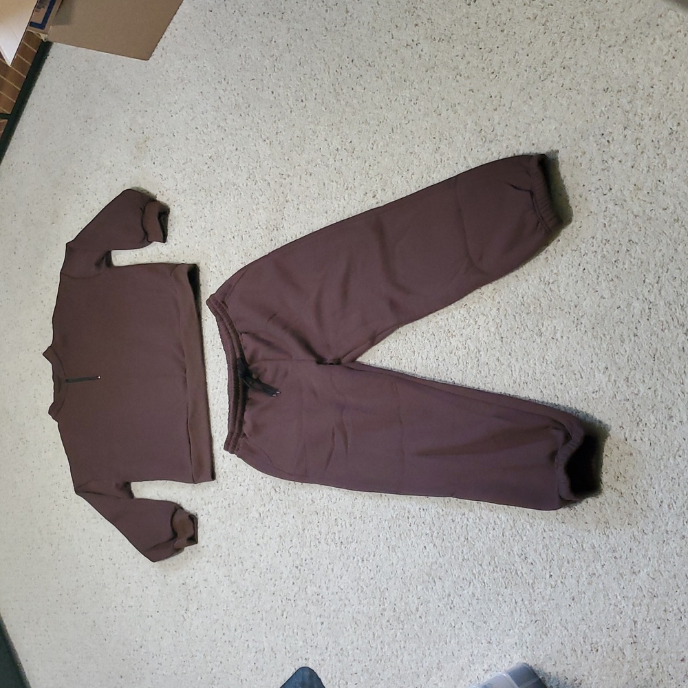 Brown Sweatshirt and Jogger Set